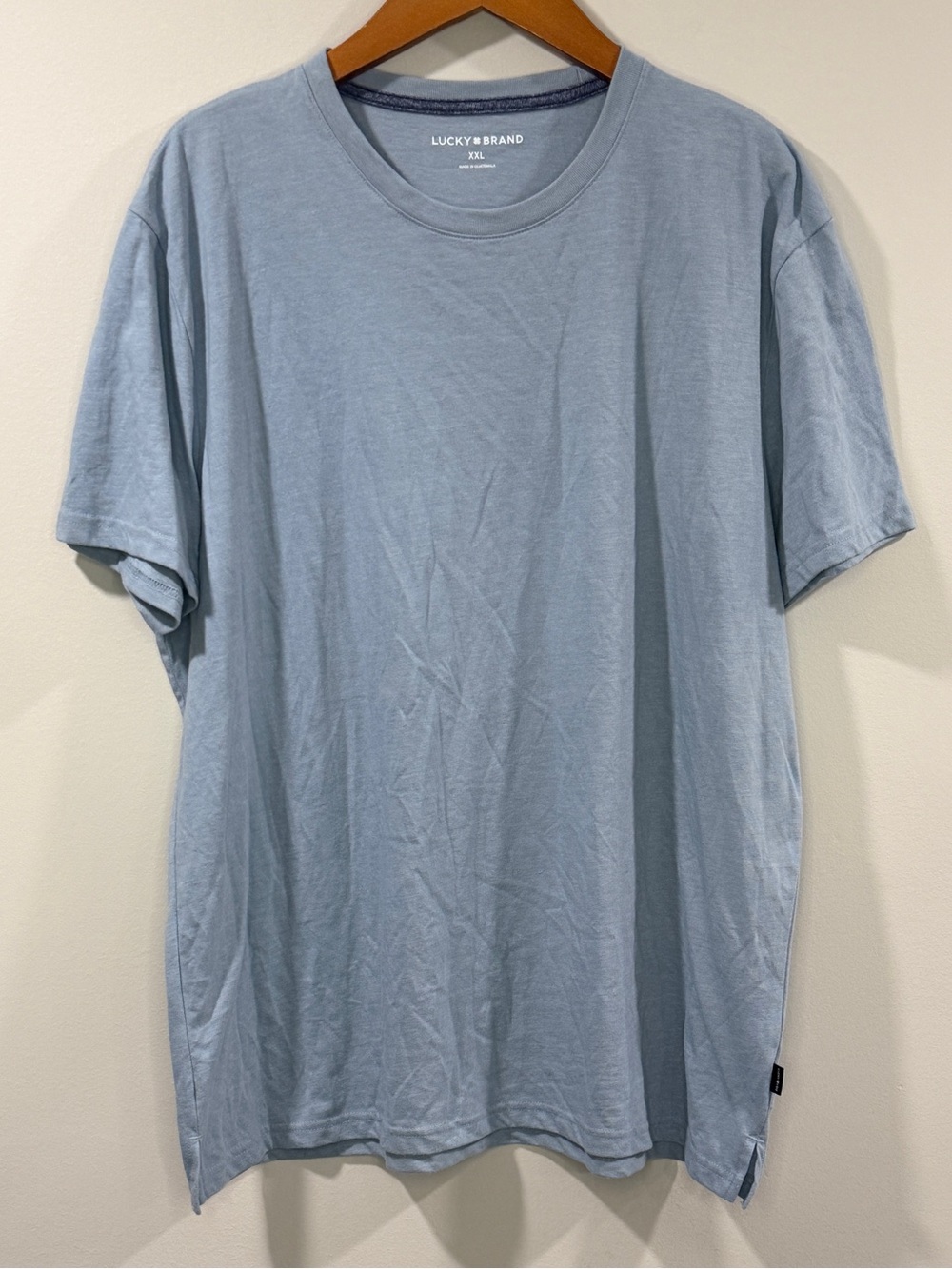 Lucky Brand Men’s Pale Blue Short Sleeve Crewneck Tee Size XXL